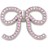 Crocs - Pink Glittery Bow Jibbitz™ charms for Women|Men|Jibbitz™ Charms