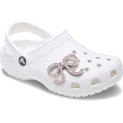 Crocs - Pink Glittery Bow Jibbitz™ charms for Women|Men|Jibbitz™ Charms