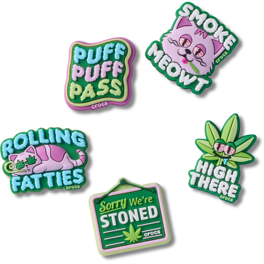 Crocs - 420 Hemp Cuties 5 Pack Jibbitz™ charms for Women|Men|Jibbitz™ Charms
