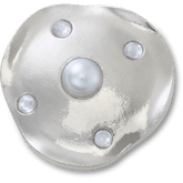 Crocs - Silver and Pearl Disc Jibbitz™ charms for Women|Men|Jibbitz™ Charms
