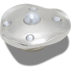 Crocs - Silver and Pearl Disc Jibbitz™ charms for Women|Men|Jibbitz™ Charms