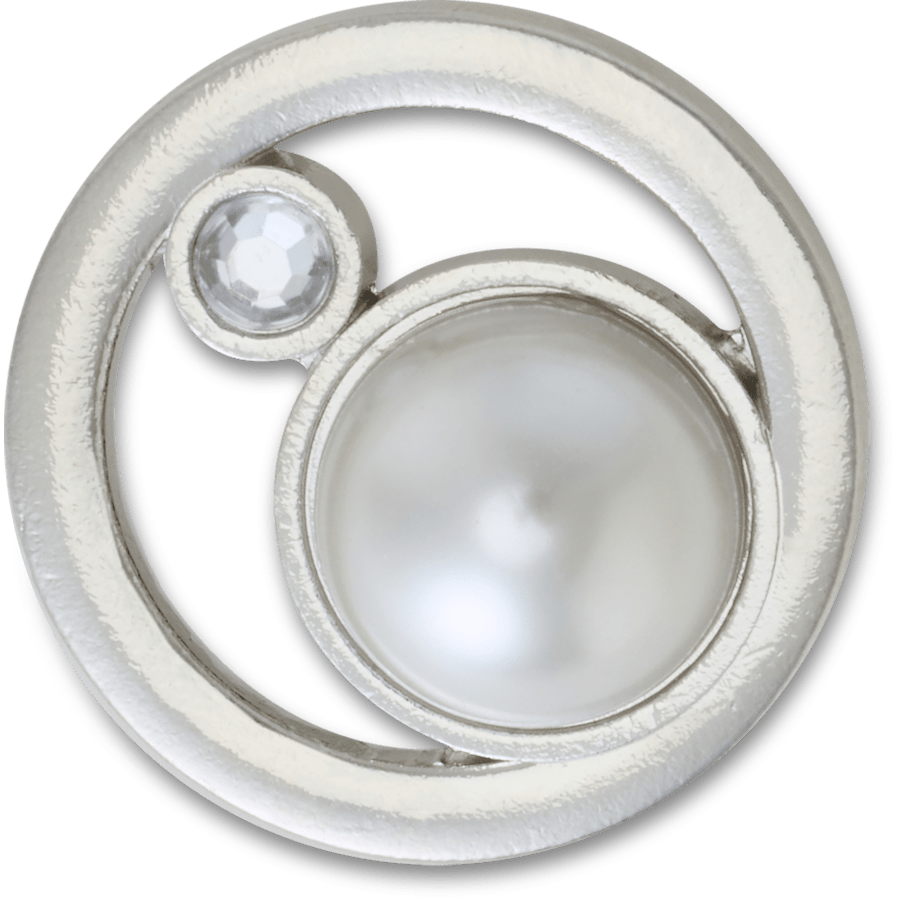Crocs - Silver Ring With Pearl Jibbitz™ charms for Women|Men|Jibbitz™ Charms