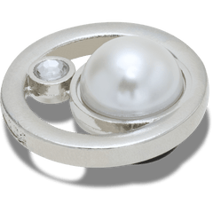 Crocs - Silver Ring With Pearl Jibbitz™ charms for Women|Men|Jibbitz™ Charms