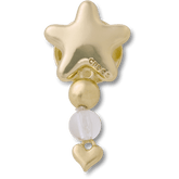 Crocs - Gold Star with Heart Dangle Jibbitz™ charms for Women|Men|Jibbitz™ Charms