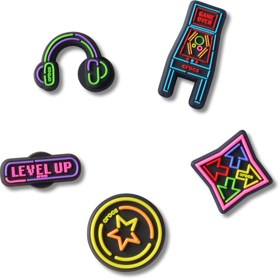 Crocs - Level Up Gamer 5 Pack Jibbitz™ charms for Women|Men|Jibbitz™ Charms