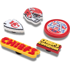 Crocs - NFL Kansas City Chiefs 5 Pack Jibbitz Shoe Charm for Women|Men|Jibbitz™ Charms