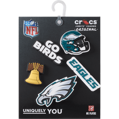 Crocs - NFL Philadelphia Eagles 5 Pack Jibbitz Shoe Charm for Women|Men|Jibbitz™ Charms