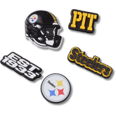 Crocs - NFL Pittsburgh Steelers 5 Pack Jibbitz Shoe Charm for Women|Men|Jibbitz™ Charms