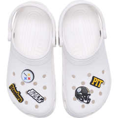 Crocs - NFL Pittsburgh Steelers 5 Pack Jibbitz Shoe Charm for Women|Men|Jibbitz™ Charms