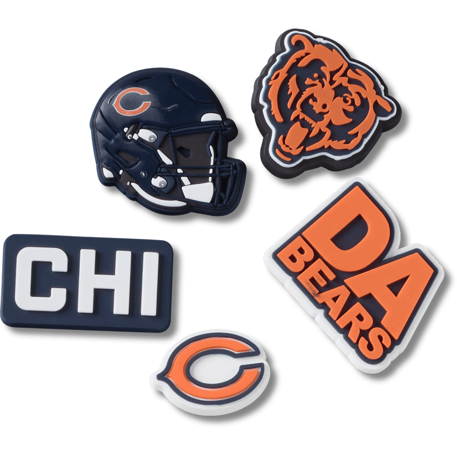 Crocs - NFL Chicago Bears 5 Pack Jibbitz Shoe Charm for Women|Men|Jibbitz™ Charms