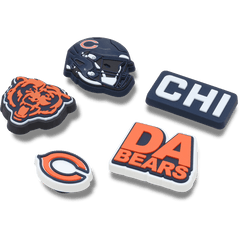 Crocs - NFL Chicago Bears 5 Pack Jibbitz Shoe Charm for Women|Men|Jibbitz™ Charms