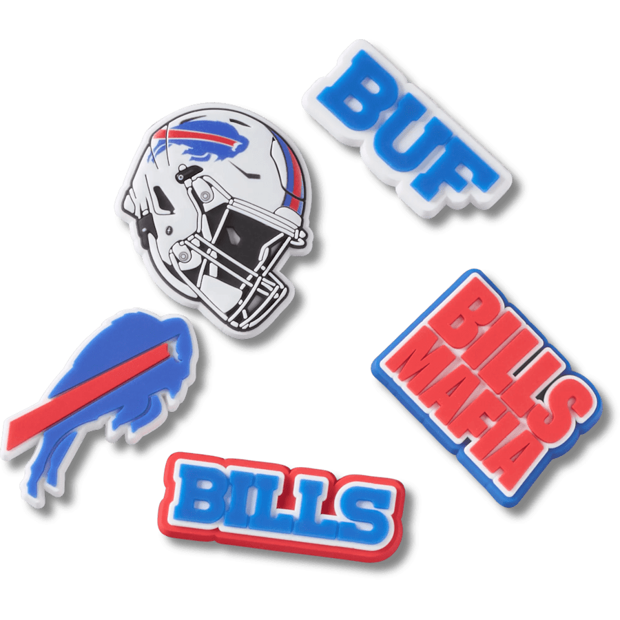 Crocs - NFL Buffalo Bills 5 Pack Jibbitz Shoe Charm for Women|Men|Jibbitz™ Charms