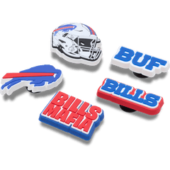 Crocs - NFL Buffalo Bills 5 Pack Jibbitz Shoe Charm for Women|Men|Jibbitz™ Charms