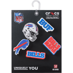 Crocs - NFL Buffalo Bills 5 Pack Jibbitz Shoe Charm for Women|Men|Jibbitz™ Charms