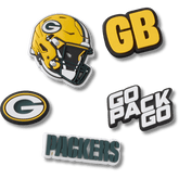 Crocs - NFL Green Bay Packers 5 Pack Jibbitz Shoe Charm for Women|Men|Jibbitz™ Charms