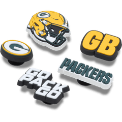 Crocs - NFL Green Bay Packers 5 Pack Jibbitz Shoe Charm for Women|Men|Jibbitz™ Charms