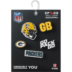 Crocs - NFL Green Bay Packers 5 Pack Jibbitz Shoe Charm for Women|Men|Jibbitz™ Charms