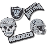 Crocs - NFL Las Vegas Raiders 5 Pack Jibbitz Shoe Charm for Women|Men|Jibbitz™ Charms