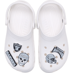 Crocs - NFL Las Vegas Raiders 5 Pack Jibbitz Shoe Charm for Women|Men|Jibbitz™ Charms