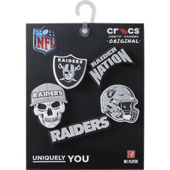 Crocs - NFL Las Vegas Raiders 5 Pack Jibbitz Shoe Charm for Women|Men|Jibbitz™ Charms