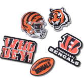 Crocs - NFL Cincinnati Bengals 5 Pack Jibbitz Shoe Charm for Women|Men|Jibbitz™ Charms