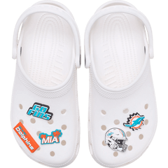 Crocs - NFL Miami Dolphins 5 Pack Jibbitz Shoe Charm for Women|Men|Jibbitz™ Charms