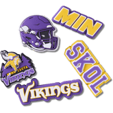Crocs - NFL Minnesota Vikings 5 Pack Jibbitz Shoe Charm for Women|Men|Jibbitz™ Charms