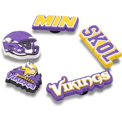 Crocs - NFL Minnesota Vikings 5 Pack Jibbitz Shoe Charm for Women|Men|Jibbitz™ Charms