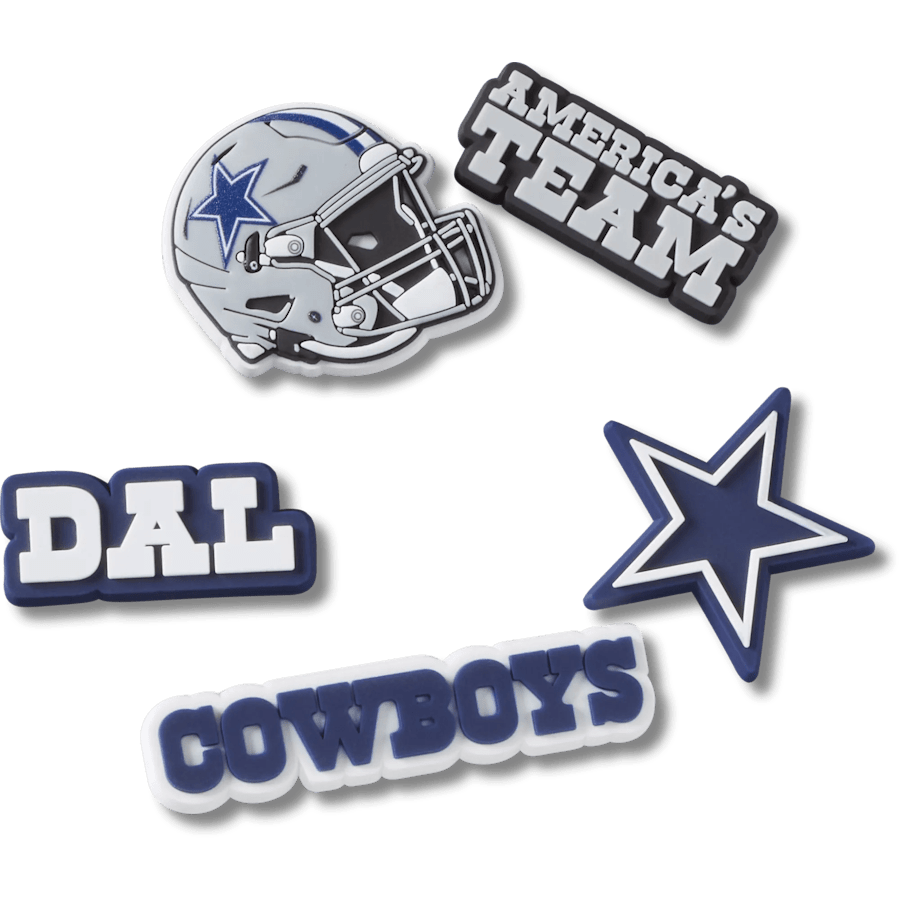 Crocs - NFL Dallas Cowboys 5 Pack Jibbitz Shoe Charm for Women|Men|Jibbitz™ Charms