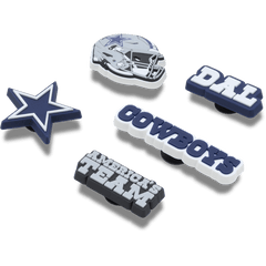 Crocs - NFL Dallas Cowboys 5 Pack Jibbitz Shoe Charm for Women|Men|Jibbitz™ Charms