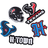 Crocs - NFL Houston Texans 5 Pack Jibbitz Shoe Charm for Women|Men|Jibbitz™ Charms