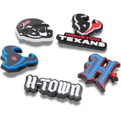 Crocs - NFL Houston Texans 5 Pack Jibbitz Shoe Charm for Women|Men|Jibbitz™ Charms