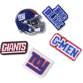 Crocs - NFL New York Giants 5 Pack Jibbitz Shoe Charm for Women|Men|Jibbitz™ Charms