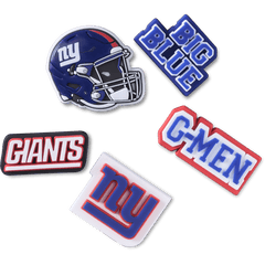 Crocs - NFL New York Giants 5 Pack Jibbitz Shoe Charm for Women|Men|Jibbitz™ Charms