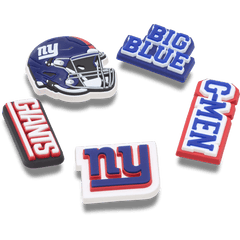 Crocs - NFL New York Giants 5 Pack Jibbitz Shoe Charm for Women|Men|Jibbitz™ Charms