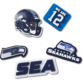 Crocs - NFL Seattle Seahawks 5 Pack Jibbitz Shoe Charm for Women|Men|Jibbitz™ Charms