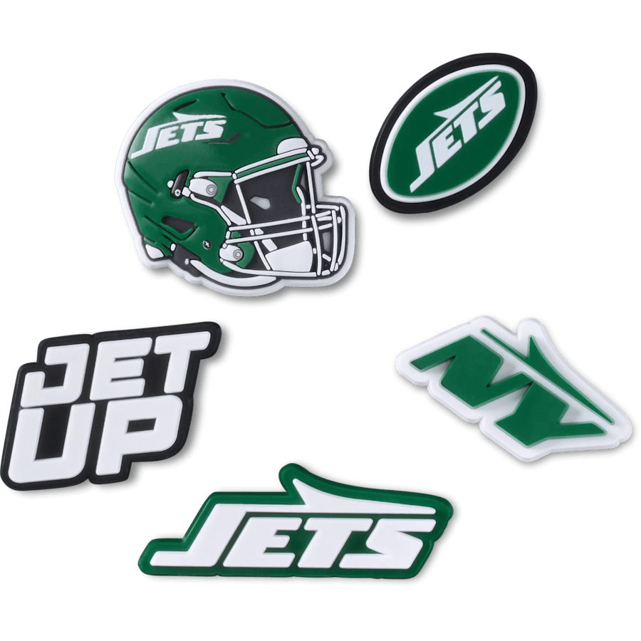 Crocs - NFL New York Jets 5 Pack Jibbitz Shoe Charm for Women|Men|Jibbitz™ Charms