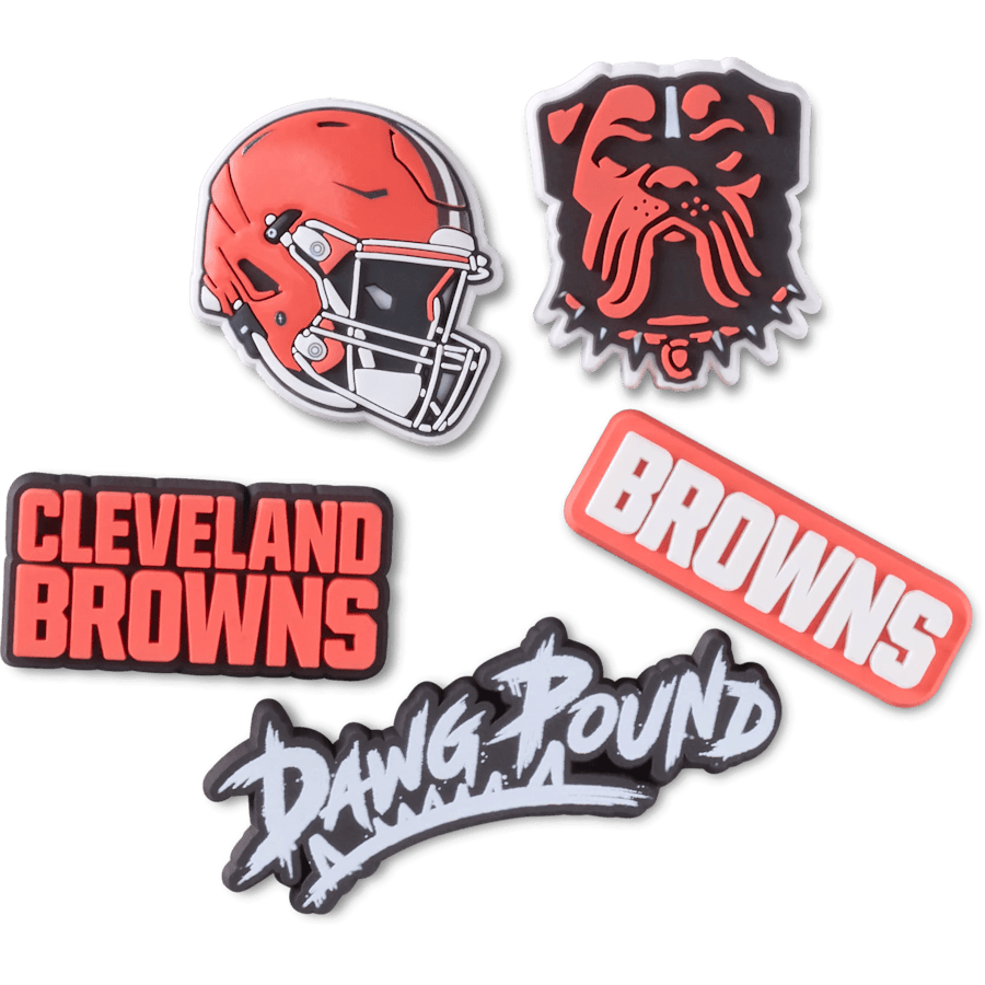 Crocs - NFL Cleveland Browns 5 Pack Jibbitz Shoe Charm for Women|Men|Jibbitz™ Charms