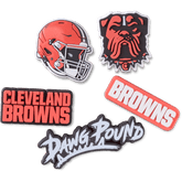 Crocs - NFL Cleveland Browns 5 Pack Jibbitz Shoe Charm for Women|Men|Jibbitz™ Charms