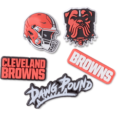 Crocs - NFL Cleveland Browns 5 Pack Jibbitz Shoe Charm for Women|Men|Jibbitz™ Charms