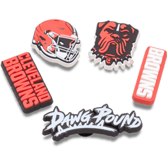 Crocs - NFL Cleveland Browns 5 Pack Jibbitz Shoe Charm for Women|Men|Jibbitz™ Charms