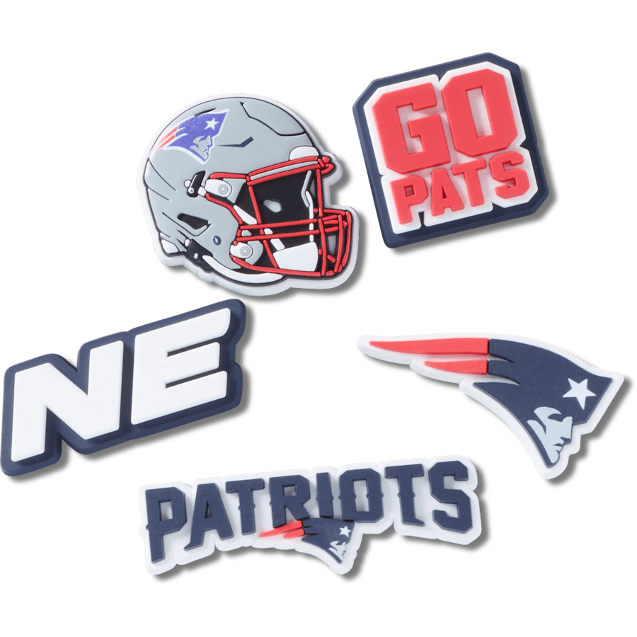 Crocs - NFL New England Patriots 5 Pack Jibbitz Shoe Charm for Women|Men|Jibbitz™ Charms