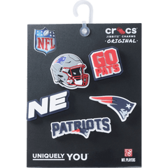 Crocs - NFL New England Patriots 5 Pack Jibbitz Shoe Charm for Women|Men|Jibbitz™ Charms