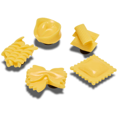 Crocs - Realistic Pasta 5 Pack Jibbitz™ charms for Women|Men|Jibbitz™ Charms