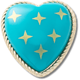 Crocs - Turquoise and Gold Heart Jibbitz™ charms for Women|Men