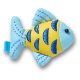 Crocs - Blue and Gold Sparkle Fish Jibbitz™ charms for Women|Men