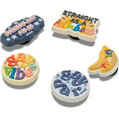 Crocs - Irreverent Pride 5 Pack Jibbitz™ charms for Women|Men|Jibbitz™ Charms