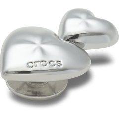 Crocs - Silver Double Heart Jibbitz™ charms for Women|Men