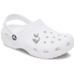 Crocs - Silver Double Heart Jibbitz™ charms for Women|Men