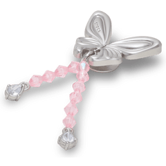 Crocs - Silver Beaded Meta Butterfly Jibbitz™ charms for Women|Men